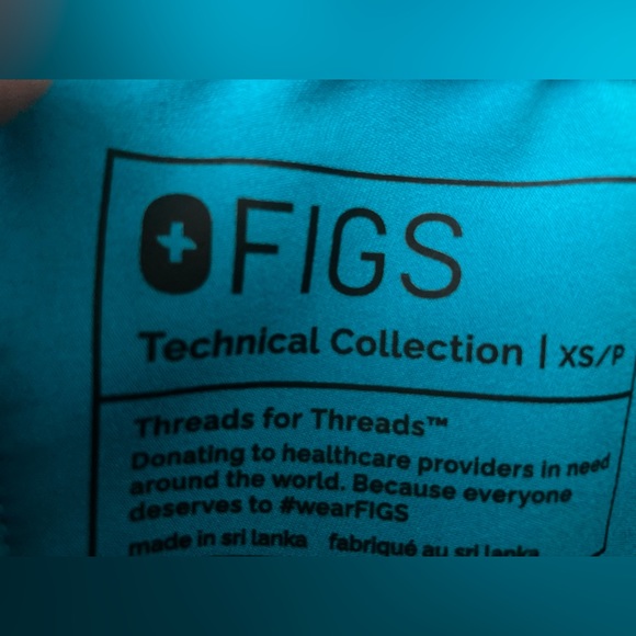 Figs Scrub Set XS/Petite Turquoise - Picture 4 of 4